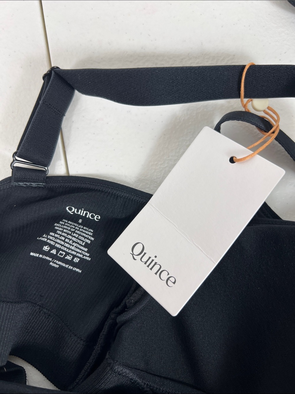 Quince Sz S Seamless Ribbed Crossover Nursing & Lounge Bra Black - 2 pack NWT - Picture 3 of 7